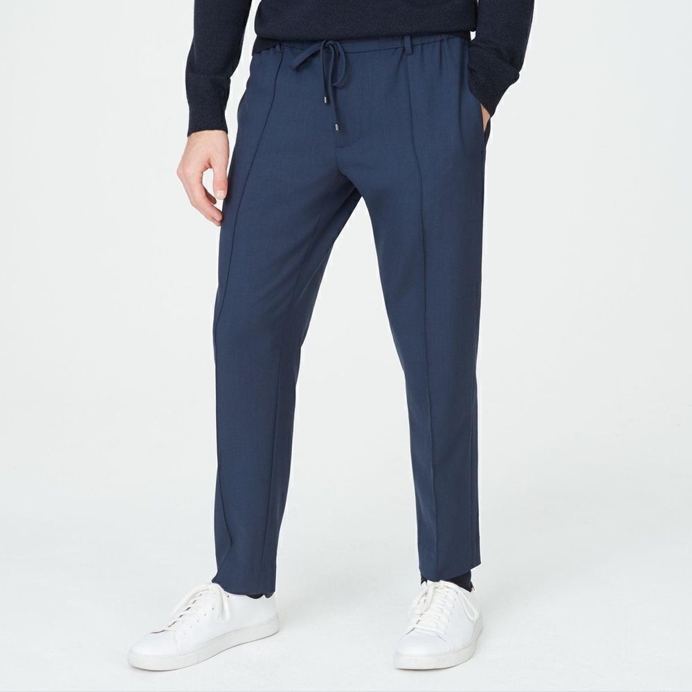 Club Monaco Blue Trim Fit Pintuck Pants New With Tag Size Medium